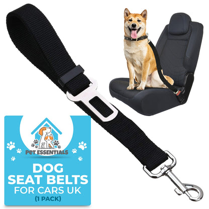 Pet Dog SEAT BELT Adjustable Travel Car Harness Lead Restraint Connector Strap