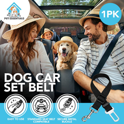 Pet Dog SEAT BELT Adjustable Travel Car Harness Lead Restraint Connector Strap