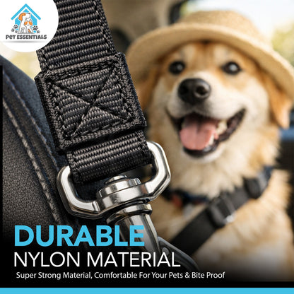 Pet Dog SEAT BELT Adjustable Travel Car Harness Lead Restraint Connector Strap